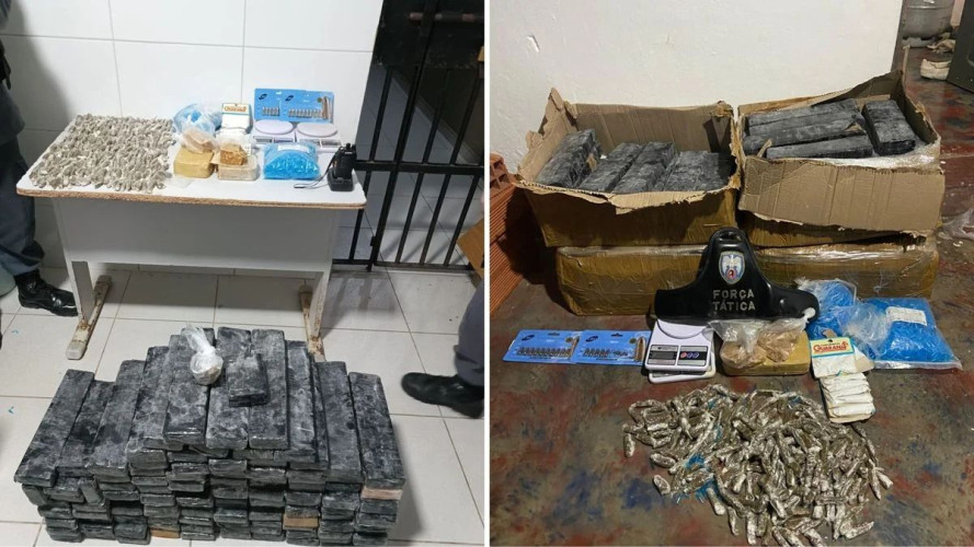Casal é detido em casa com mais de 90 kg de maconha no bairro Novo Horizonte