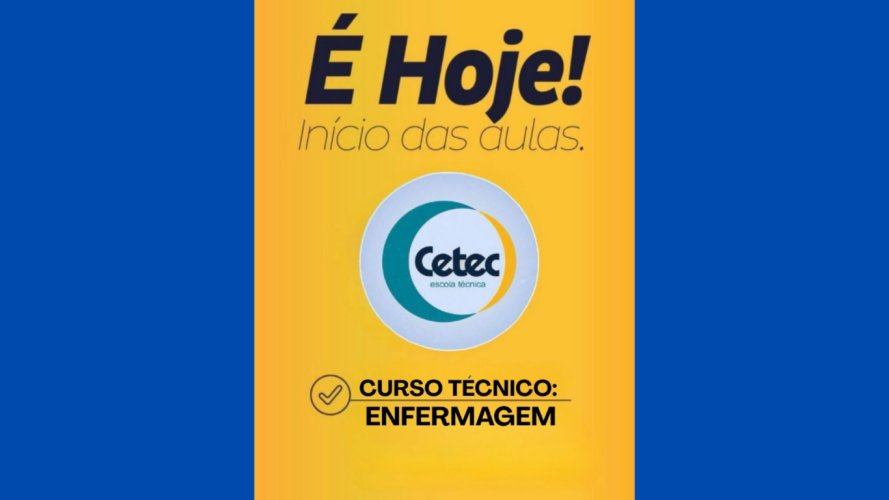 Começou o curso técnico em enfermagem do Cetec com últimas vagas disponíveis
