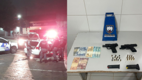 Homem é preso com duas pistolas após perseguição em Linhares