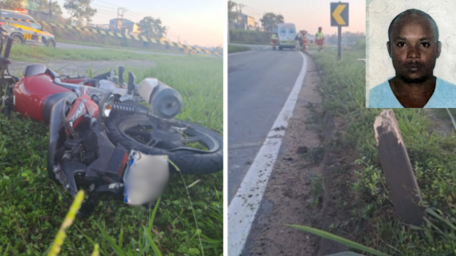 Motociclista morreu após colidir com placa de sinalização em Linhares