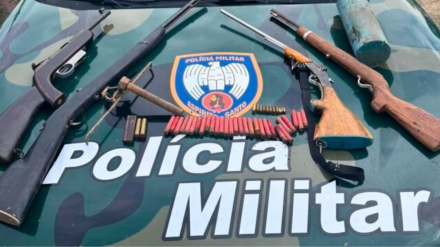 Polícia Ambiental apreendeu armas, munições e objetos de caça em Linhares